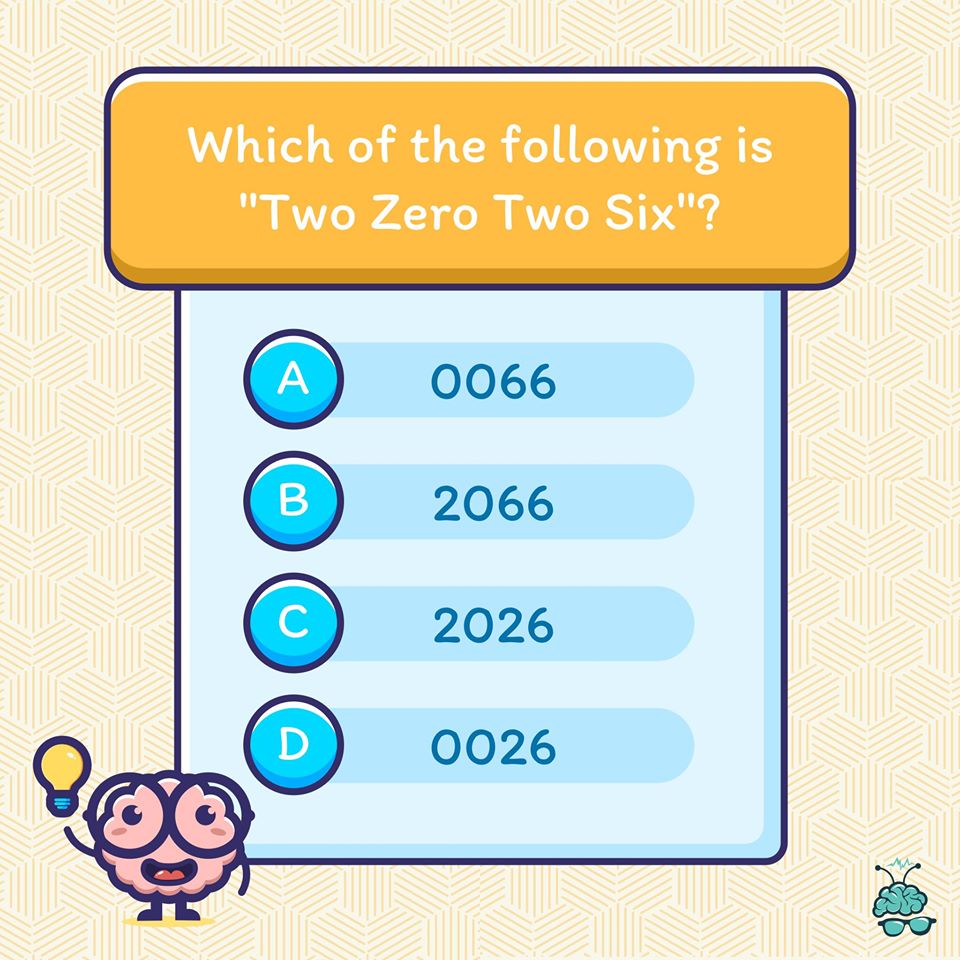 Read the options carefully. Share your answer in the comments if you got it.