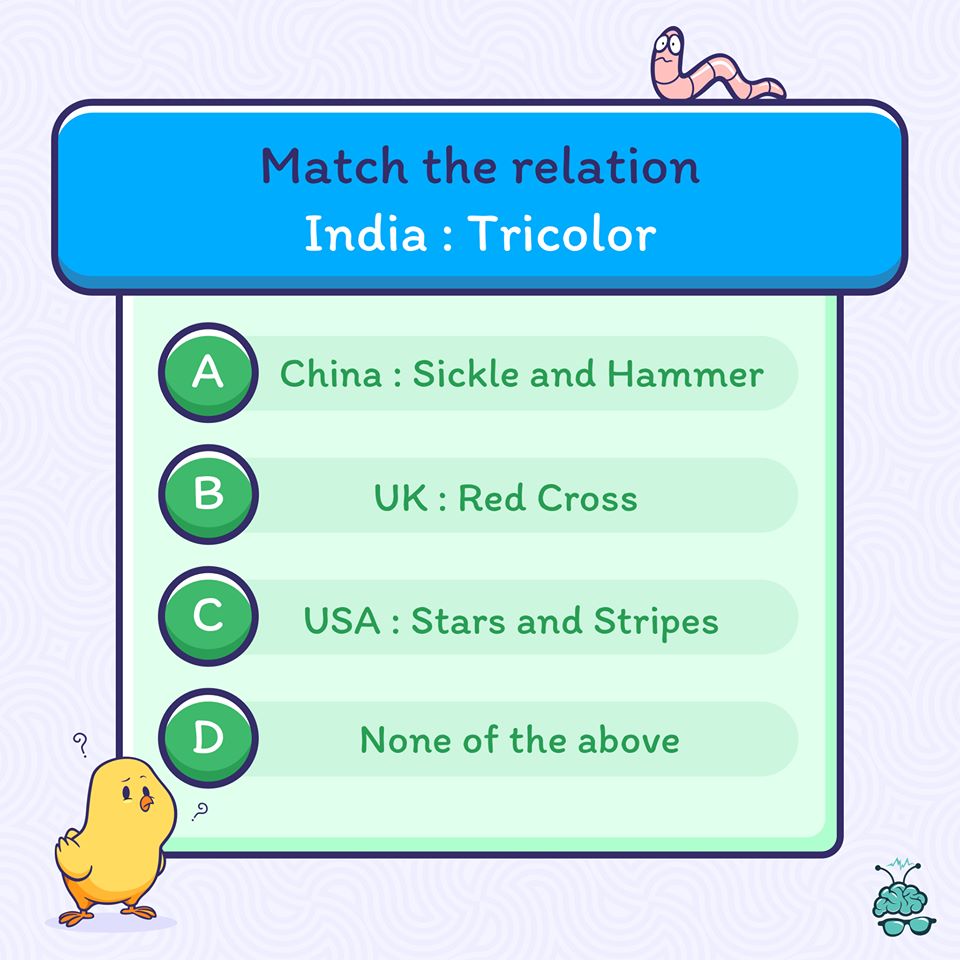 Which one is the correct match? It must be very easy as you got a hint in question :)